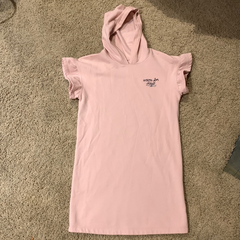 Gymboree Hoodie Pink Sweatshirt Dress Girls sz XL